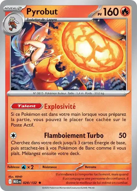 028/132 Pyrobut Holo - Méga-Évolution