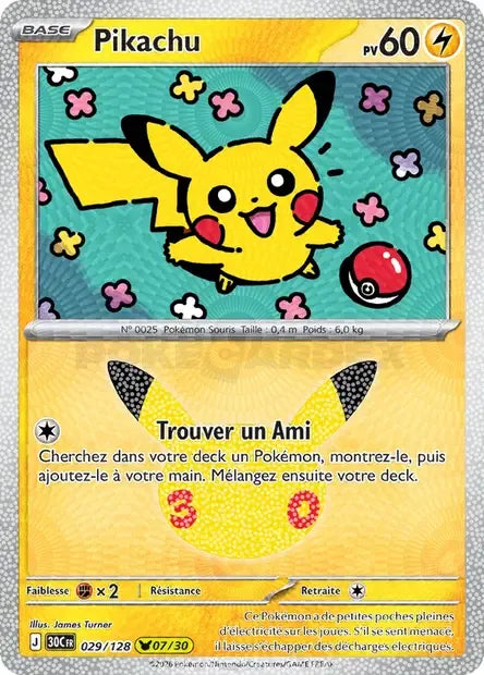 029/128 Pikachu HOLO - 30 Anniversaire