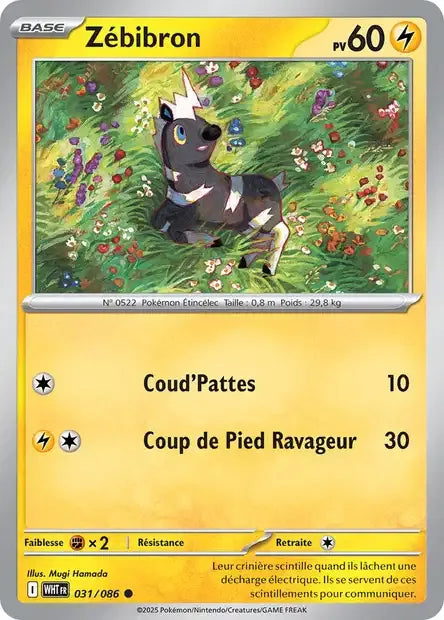 031/086 Zebibron POKEBALL - Flamme Blanche