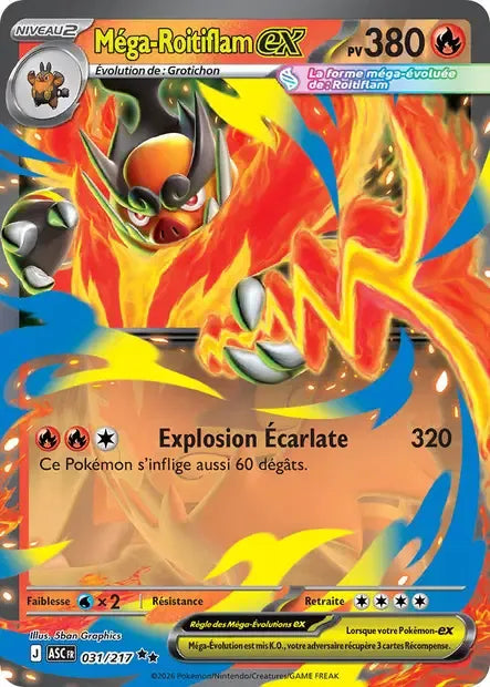031/217 Mega Roitiflam EX - Héros Transcendants