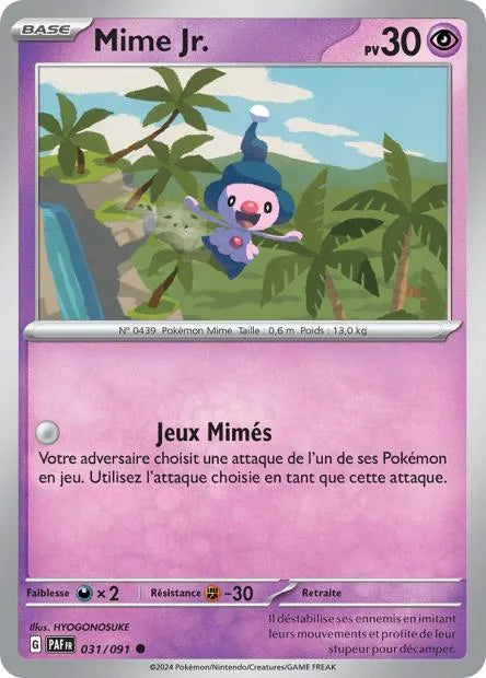 031/091 Mime Jr. Reverse - Destinées de Paldea