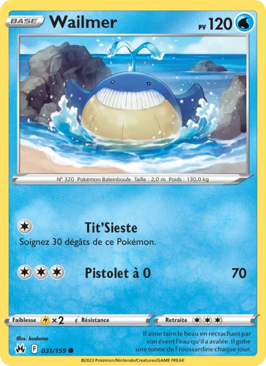 031/159 Wailmer REVERSE - Zénith Suprême