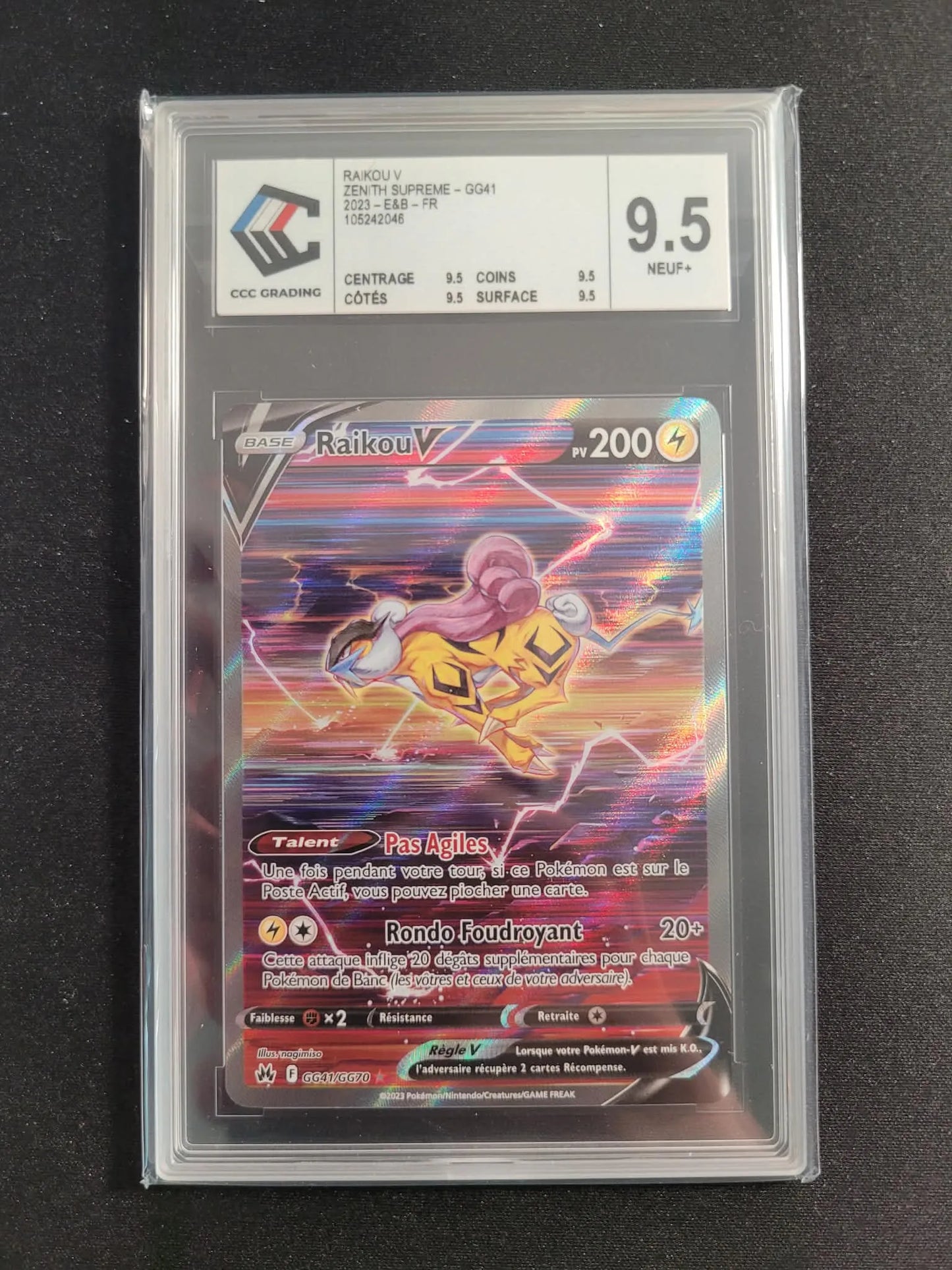 GG41/GG70 Raikou V CCC 9.5 - Cartes Gradées