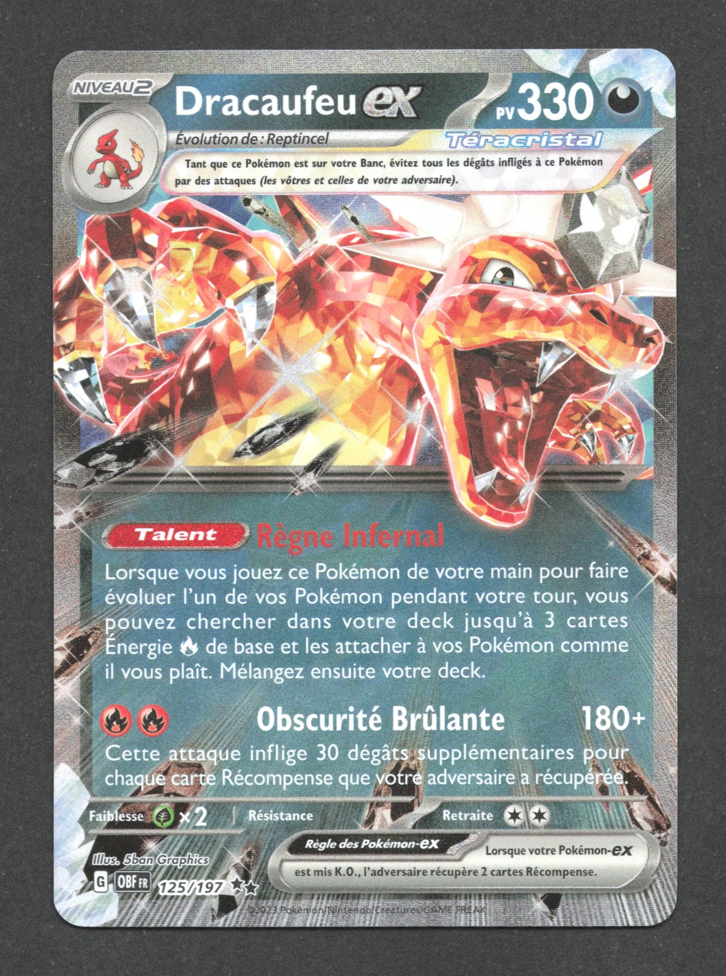 125/197 Dracaufeu EX - Flammes Obsidiennes