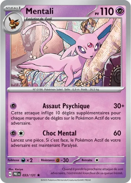 033/131 Mentali Holo - Évolutions Prismatiques