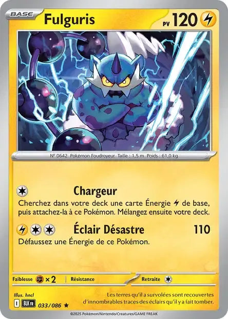 033/086 Fulguris POKEBALL - Foudre Noire