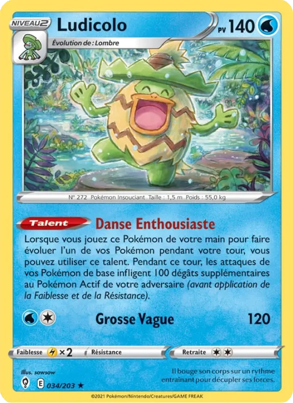 034/203 Ludicolo Reverse - Évolution Céleste