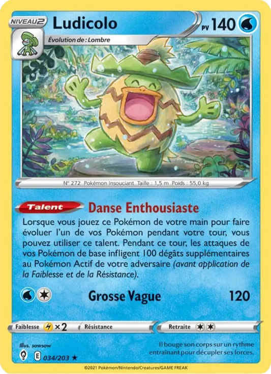 034/203 Ludicolo Reverse - Évolution Céleste