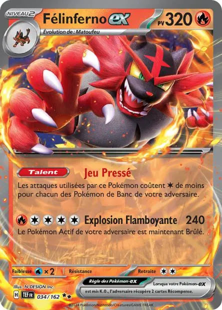 034/162 Felinferno EX - Forces Temporelles