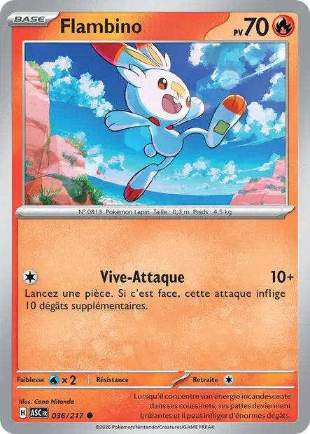 036/217 Flambino POKEBALL - Héros Transcendants