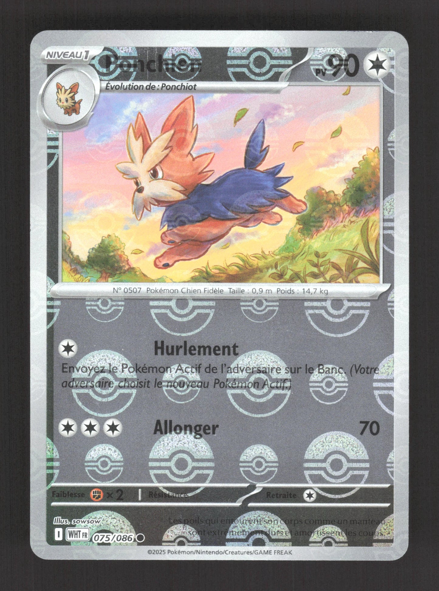 075/086 Ponchien POKEBALL - Flamme Blanche