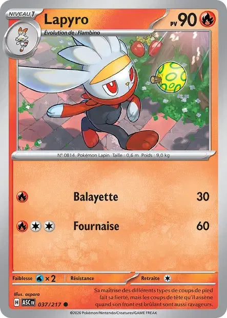 037/217 Lapyro REVERSE ENERGIE - Héros Transcendants