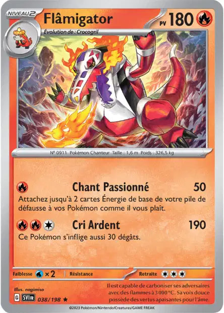 038/198 Flamigator HOLO SPARKLE - Écarlate et Violet - HOLO SPARKLE