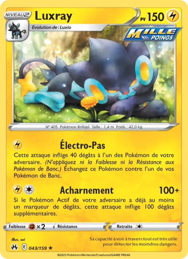 043/159 Luxray Reverse - Zénith Suprême