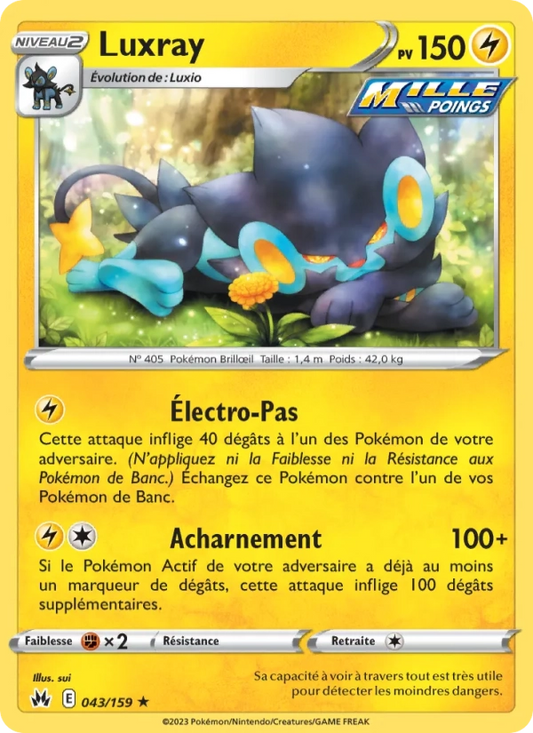 043/159 Luxray Reverse - Zénith Suprême