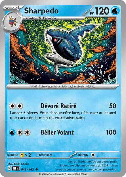 Sharpedo Reverse 043/162 - Forces Temporelles