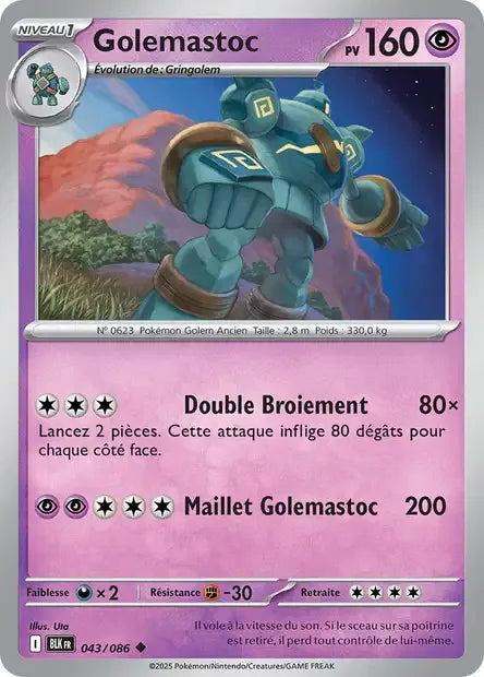 043/086 Golemastoc POKEBALL - Foudre Noire