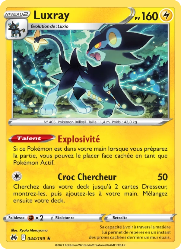 044/159 Luxray REVERSE - Zénith Suprême