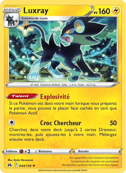 044/159 Luxray REVERSE - Zénith Suprême