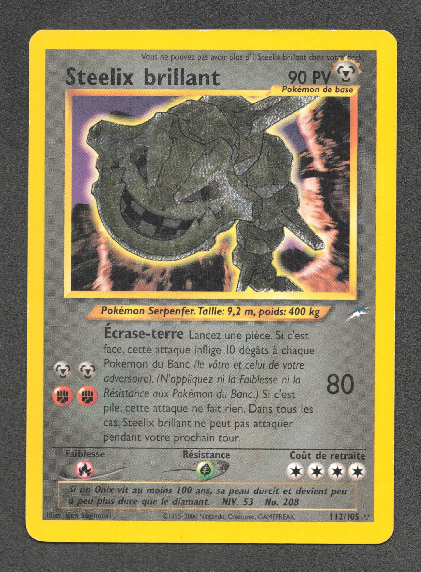 112/105 Steelix Brillant HOLO - Neo Destiny