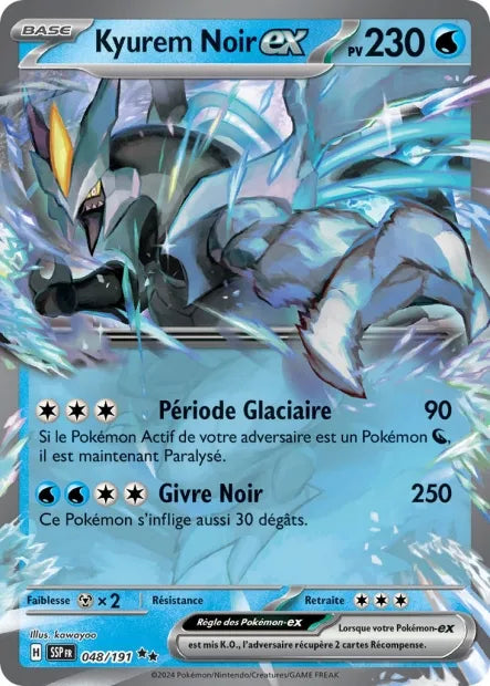 048/191 Kyurem Noir EX - Étincelles Déferlantes