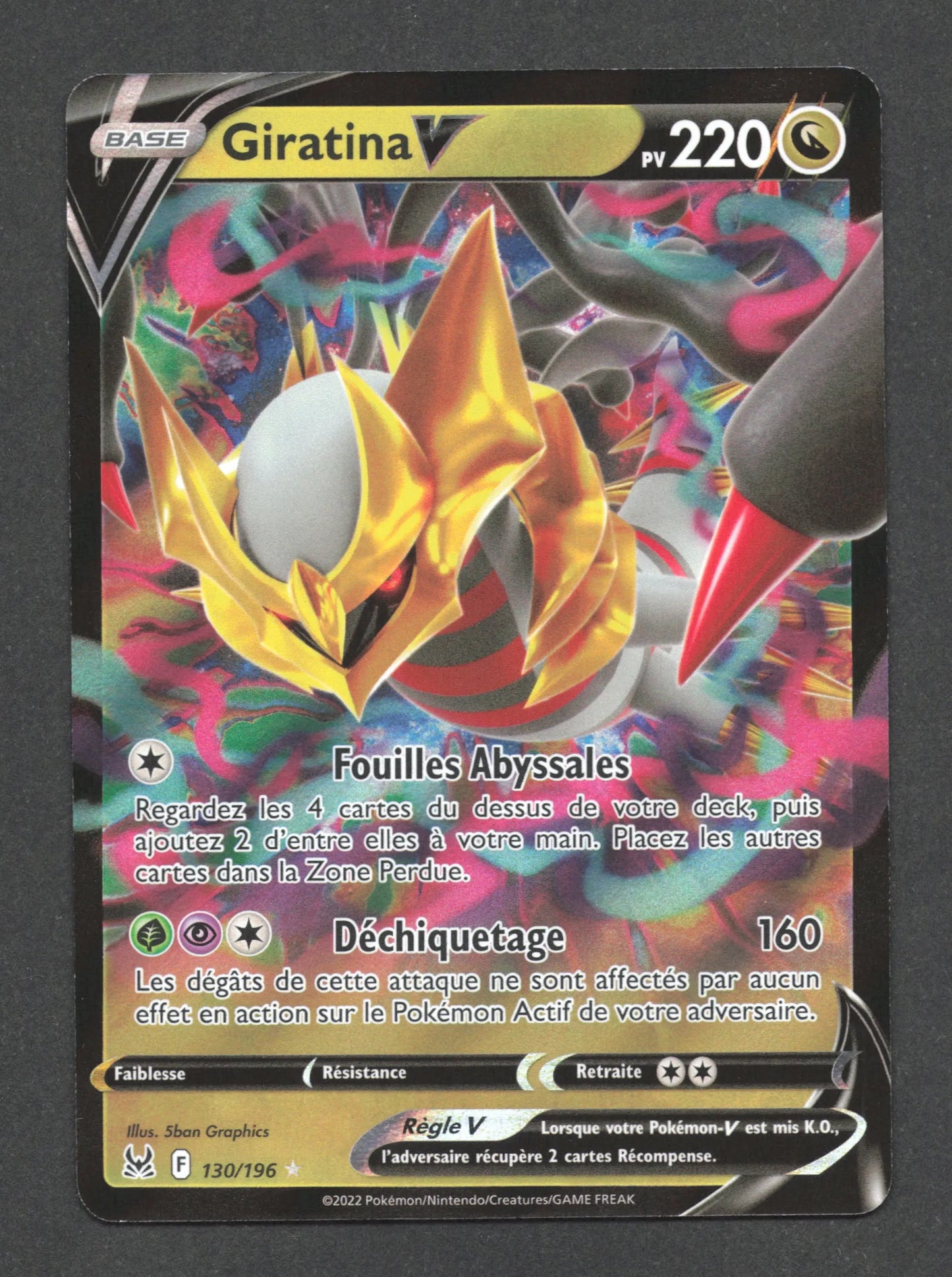 130/196 Giratina V - Origine Perdue