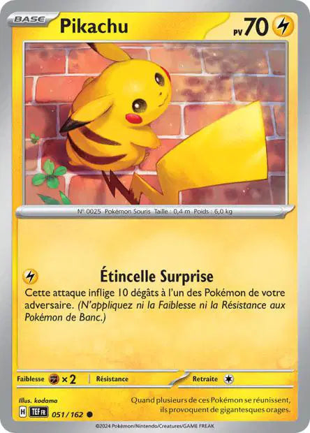 051/162 Pikachu HOLO COSMOS - Forces Temporelles - Holo Cosmos