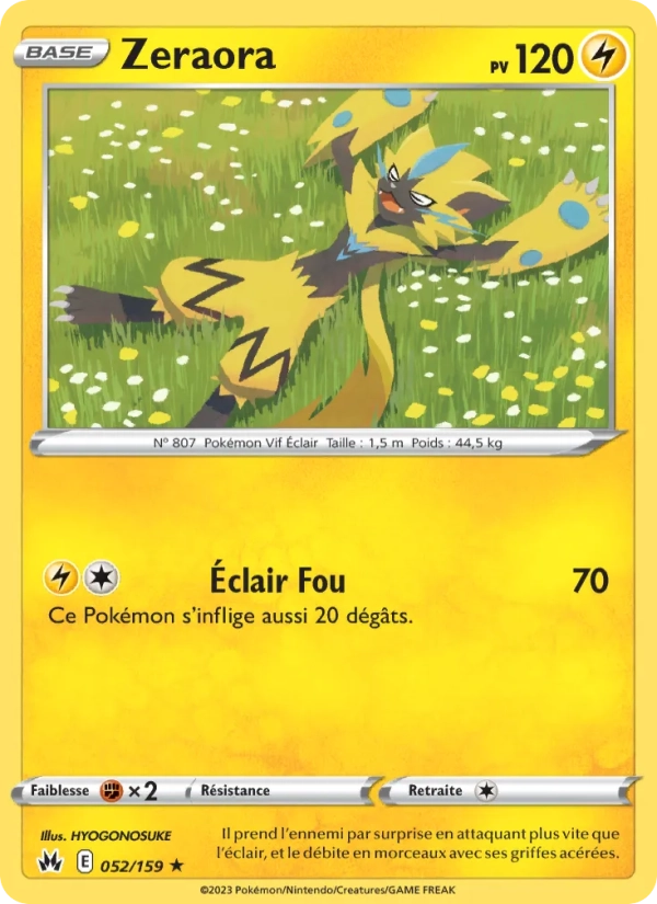 052/159 Zeraora Reverse - Zénith Suprême