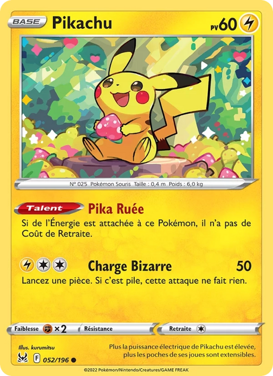 052/196 Pikachu Reverse - Origine Perdue