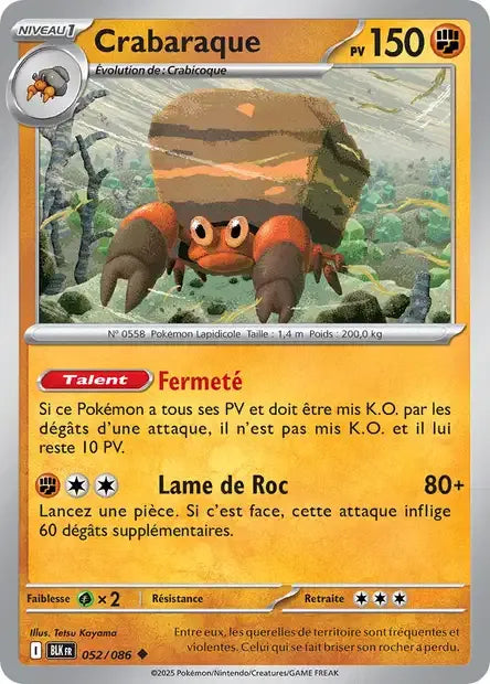 052/086 Crabaraque POKEBALL - Foudre Noire