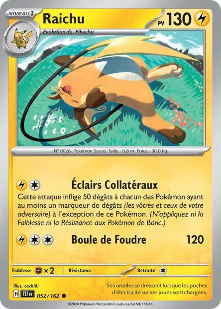 Raichu Reverse 052/162 - Forces Temporelles