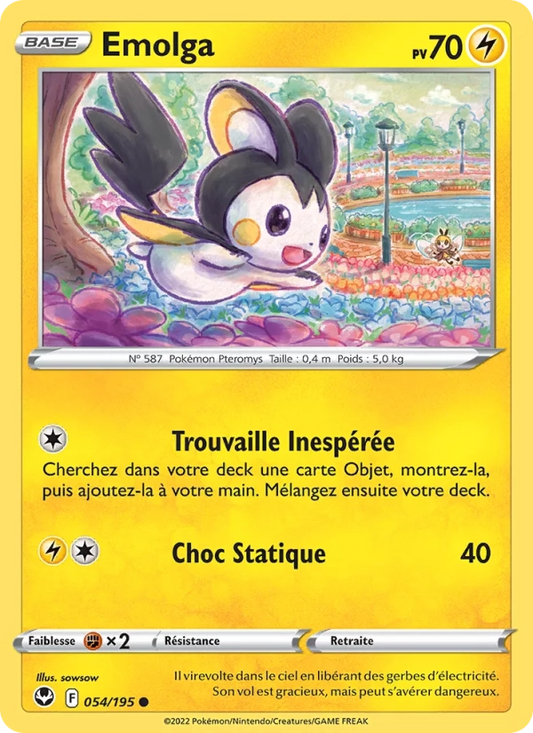 054/195 Emolga Reverse - Tempête Argentée