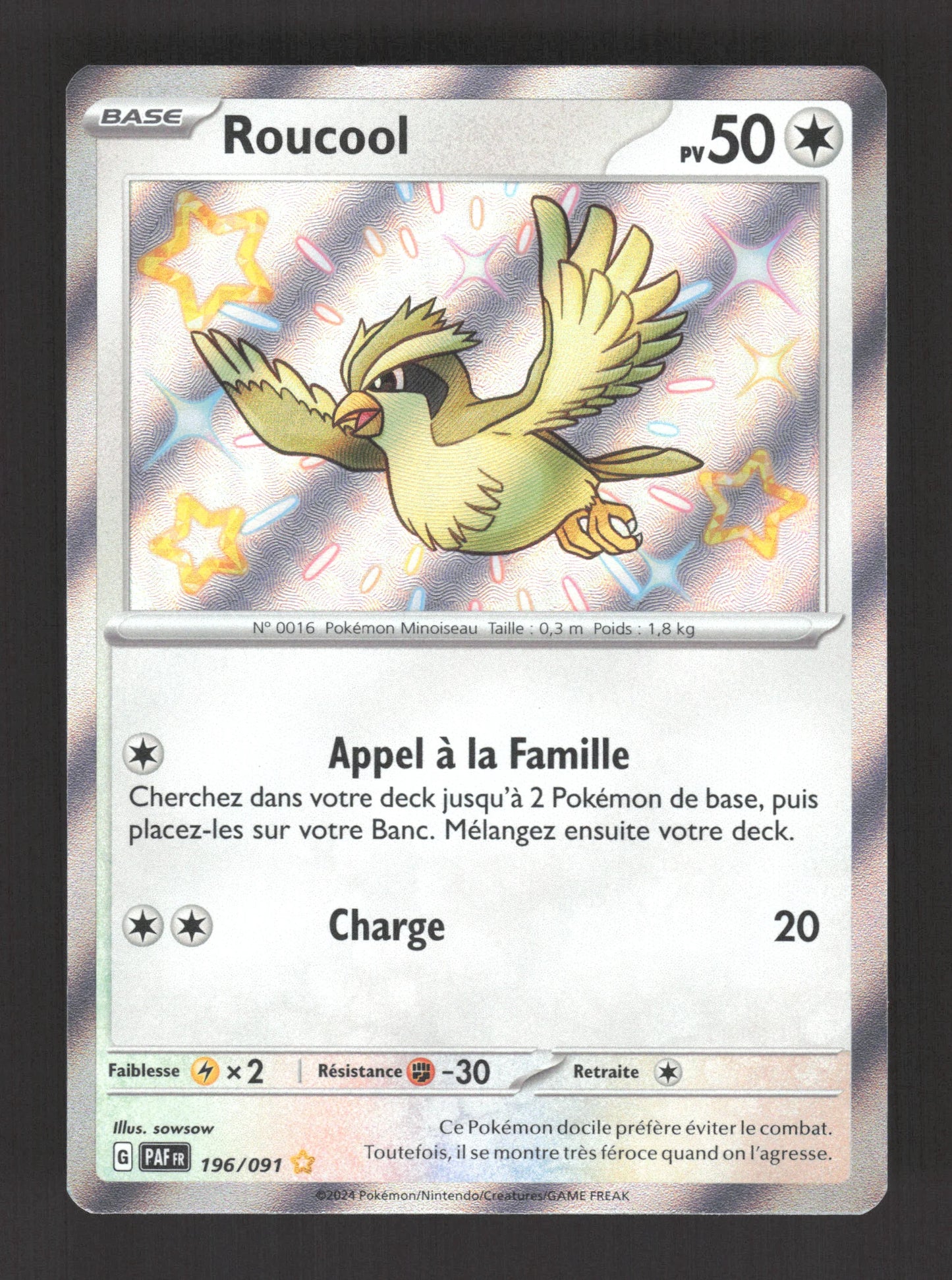 196/091 Roucool SHINY - Destinées de Paldea