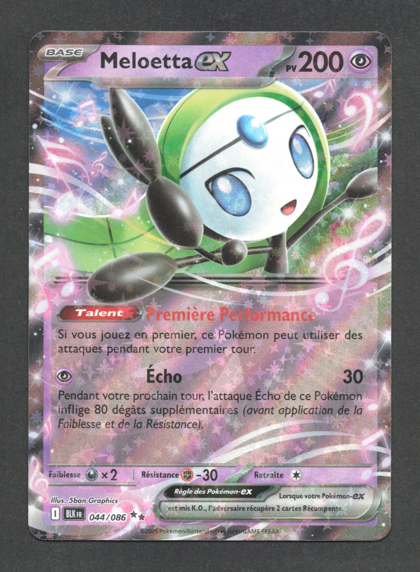 044/086 Meloetta EX - Foudre Noire