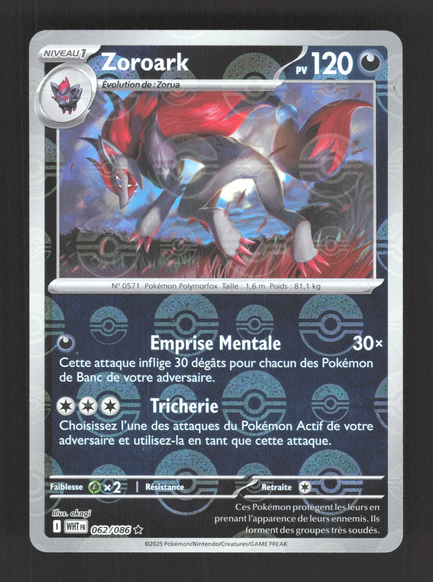 062/086 Zoroark POKEBALL - Flamme Blanche