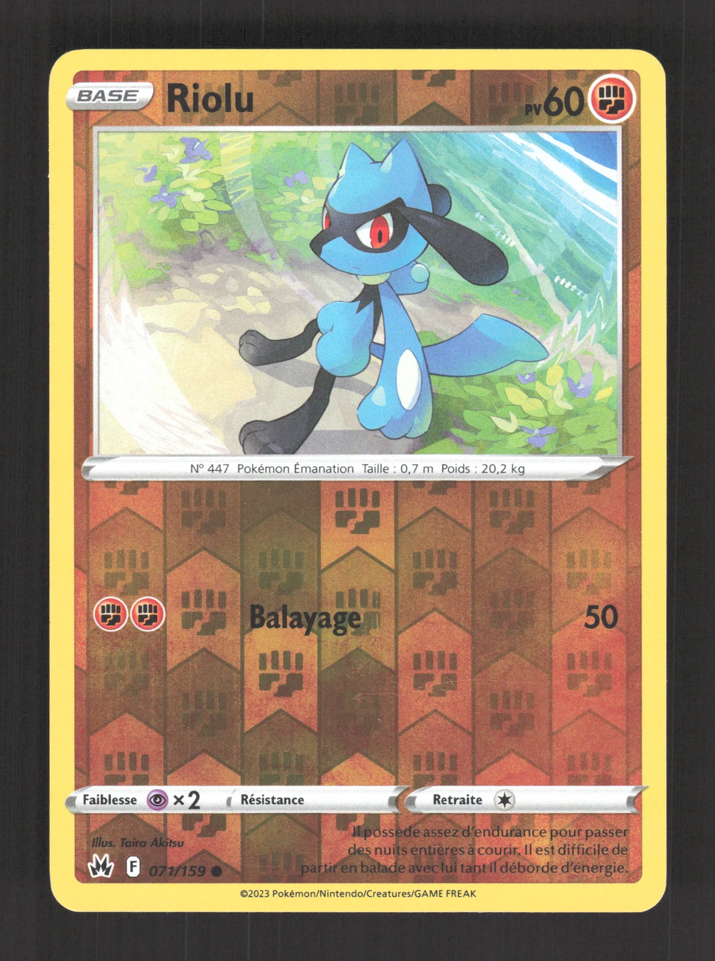 071/159 Riolu REVERSE - Zénith Suprême