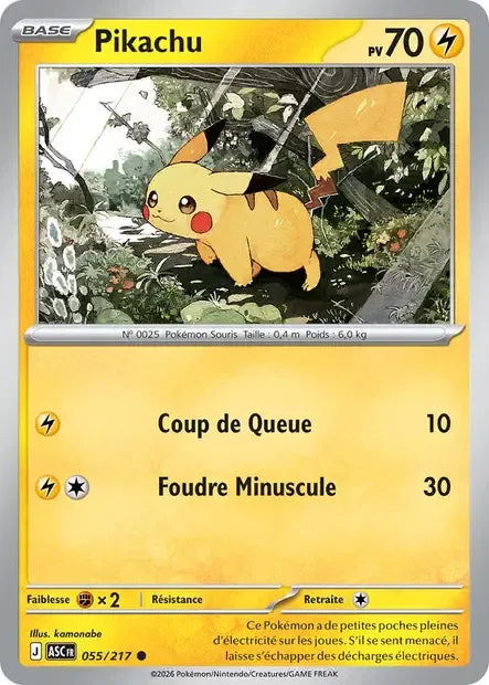 055/217 Pikachu REVERSE ENERGIE - Héros Transcendants