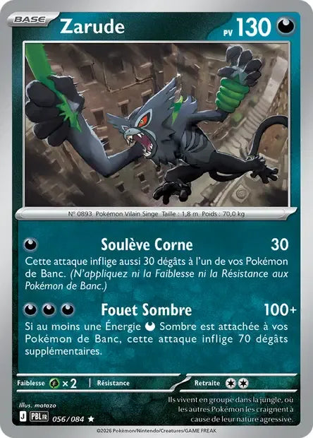056/084 Zarude HOLO COSMOS - Nuit Noire