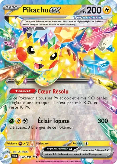 057/191 Pikachu EX - Étincelles Déferlantes