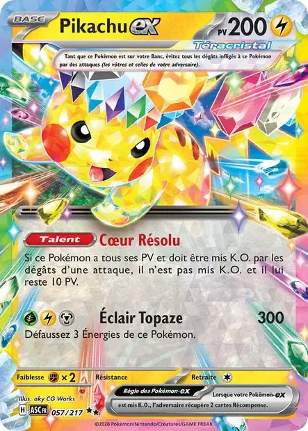 057/217 Pikachu EX - Héros Transcendants