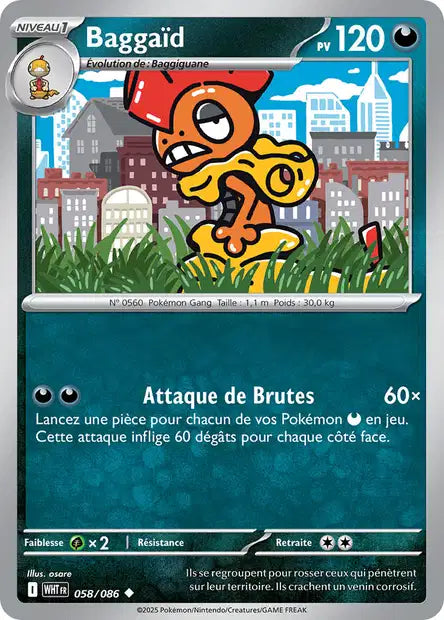 058/086 Baggaid POKEBALL - Flamme Blanche - Pokeball