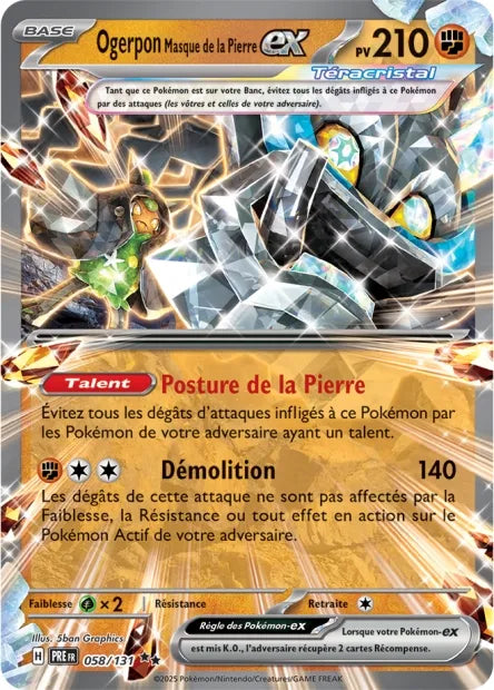 058/131 Ogerpon EX - Évolutions Prismatiques