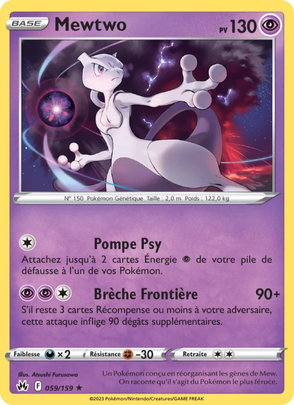 059/159 Mewtwo Holo - Zénith Suprême