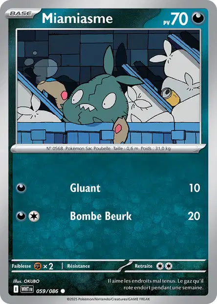 059/086 Miamiasme POKEBALL - Flamme Blanche - Pokeball