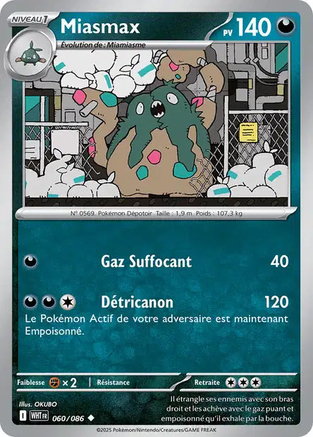 060/086 Miasmax POKEBALL - Flamme Blanche - Pokeball
