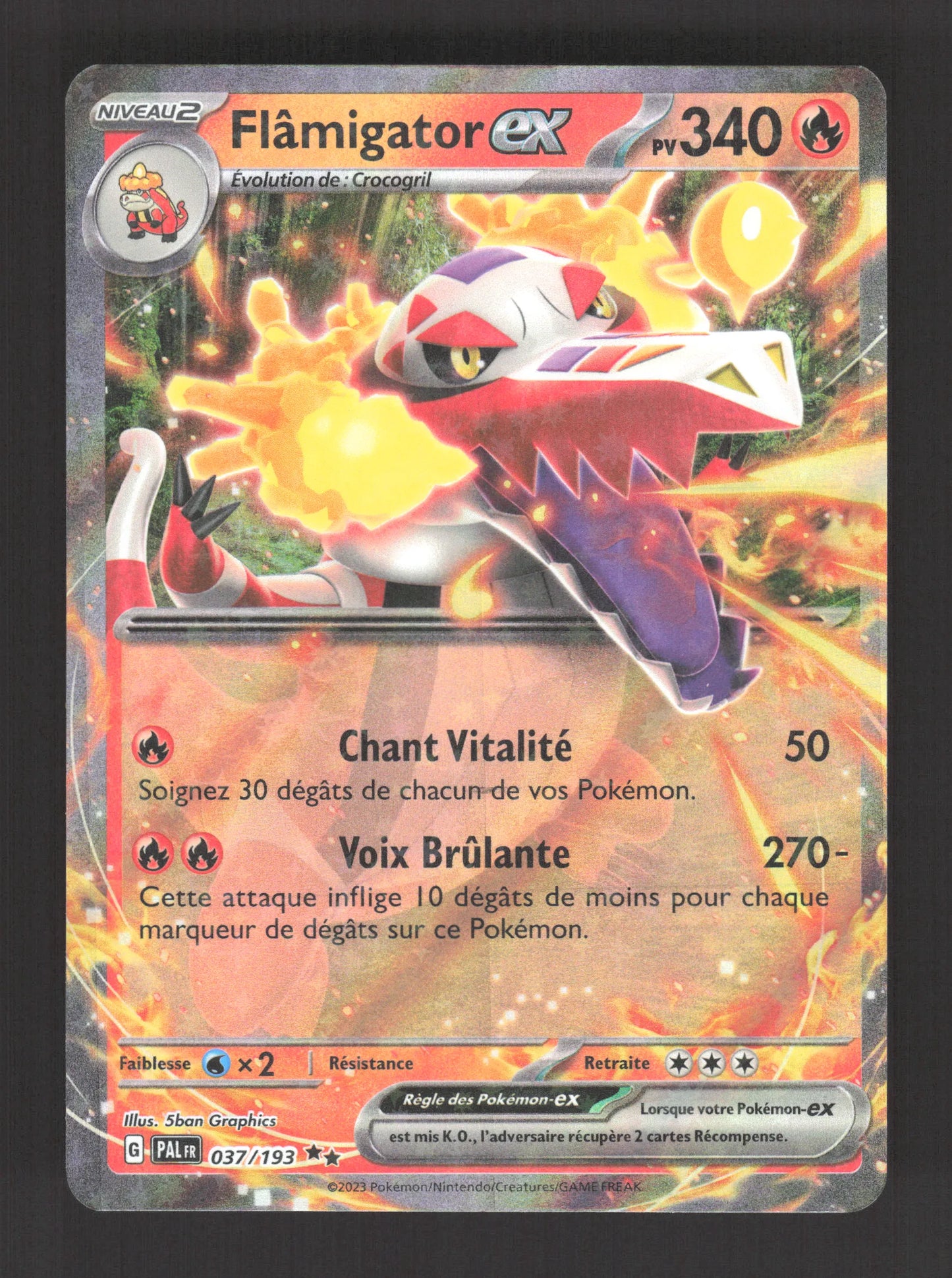 037/193 Flamigator EX - Évolutions à Paldea