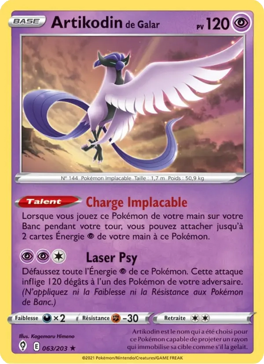 Artikodin de Galar Holo 063/203 - Évolution Céleste