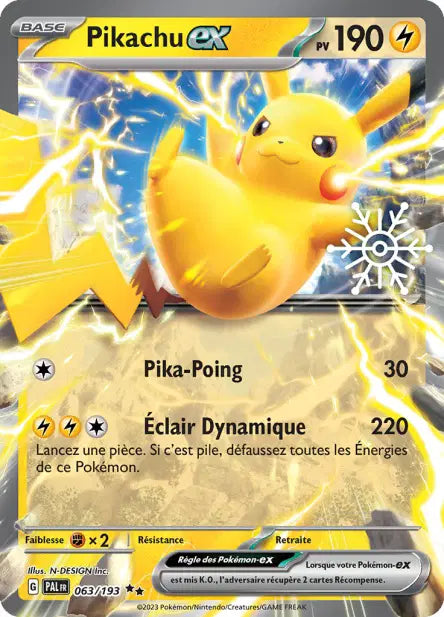 063/193 Pikachu EX FLOCON - Calendrier des Fêtes 2024