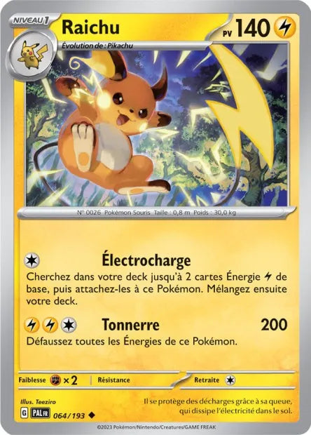 Raichu Reverse 064/193 - Évolutions à Paldea