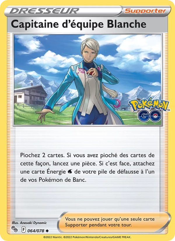 064/078 Capitaine d'équipe Blanche Reverse - Pokémon GO